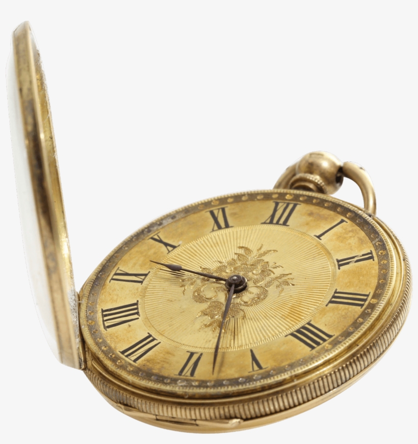 Victorian Gold Open Pocket Watch - Old Pocket Watch Transparent, transparent png #725498
