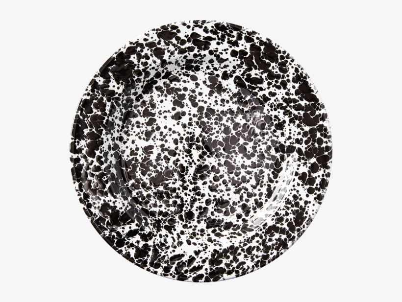 Black Splatter Enamel Dinner Plate - Splatter Ware, transparent png #726055