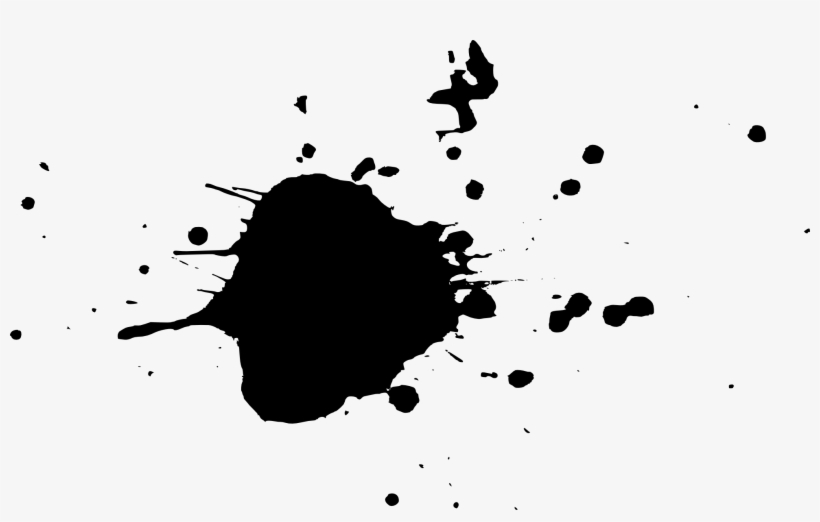 Black Paint Splatter Png Download - Black, transparent png #726115