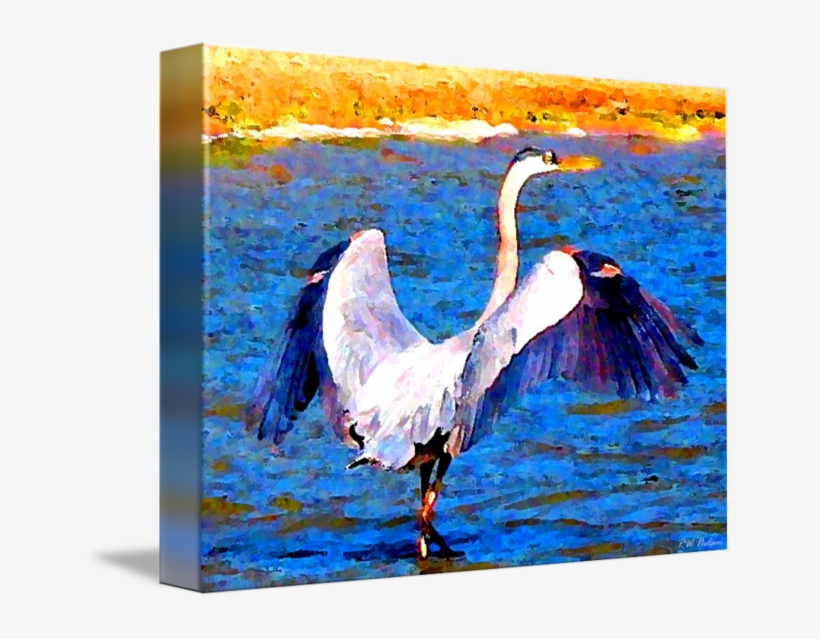 Clip Stock Great Blue By Ralph Nelsen - Drawing, transparent png #726185