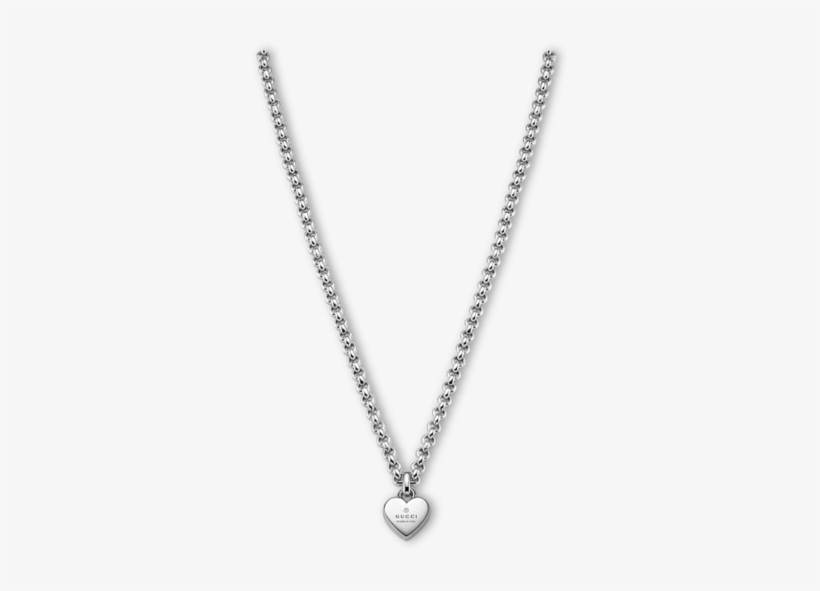 Gucci Sterling Silver Necklace - Gucci Reversible Heart Necklace Blind For Love, transparent png #726323