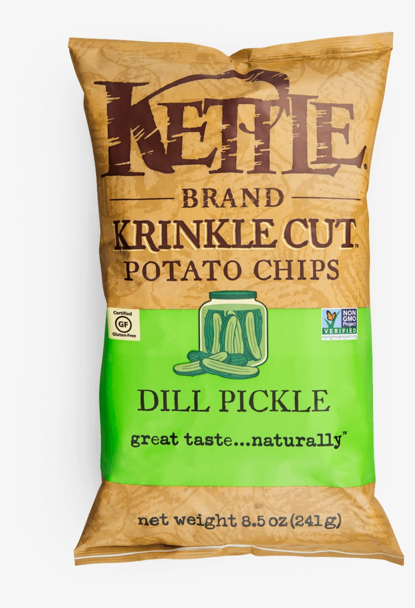 Kettle Dill Pickle Krinkle Cut Potato Chips, transparent png #726324