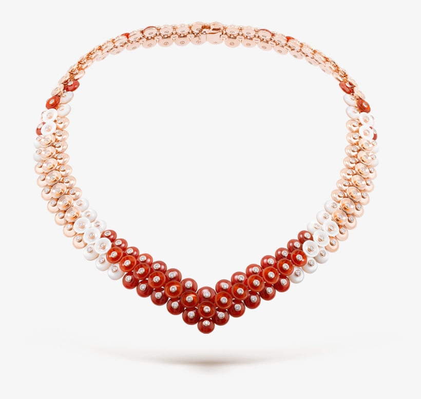 Bouton D Or Necklace Pink Gold White - Van Cleef And Arpels Bouton D, transparent png #726363