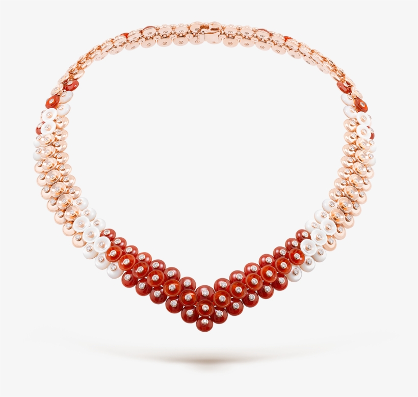 Bouton D Or Necklace Pink Gold White - Van Cleef And Arpels Bouton D, transparent png #726363