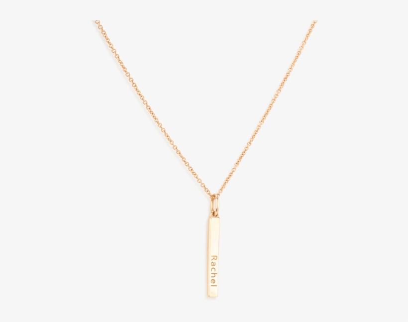 Engravable Bar Necklace Engravable Bar Necklace - Pendant, transparent png #726574