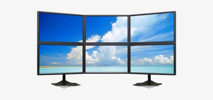 Svg Freeuse Monitor Png Mart - Multiple Display Monitors, transparent png #726933