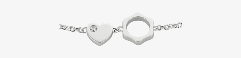 Soft Shiny Surfaces In Shiny White Gold And The Sparkle - Bracelet, transparent png #727050