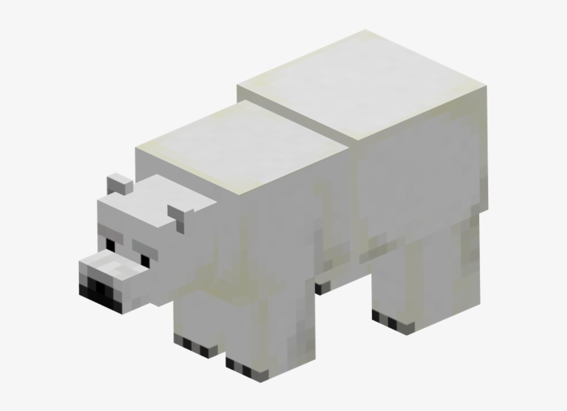 Polar Bear Minecraft - Minecraft Polar Bear, transparent png #727371
