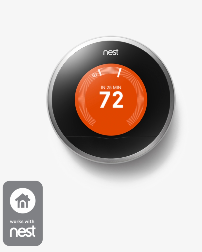 Thermostat - (used) Nest Learning Thermostat, transparent png #727434