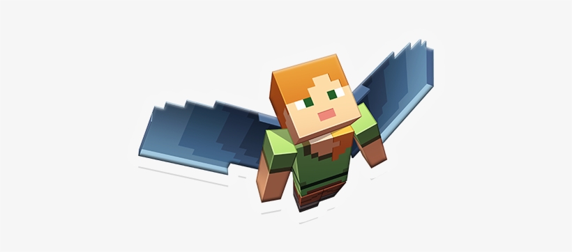You'll Find The Sticker Pack In The Iphone Appstore - Minecraft Alex With Elytra, transparent png #727609