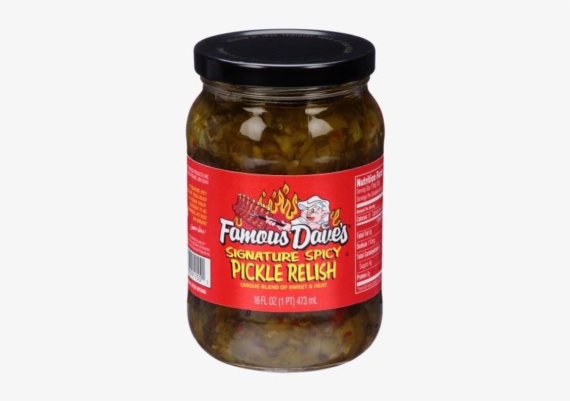 Signature Spicy Pickle Relish - Famous Dave's Signature Spicy Pickle Chips - 64 Oz, transparent png #727661
