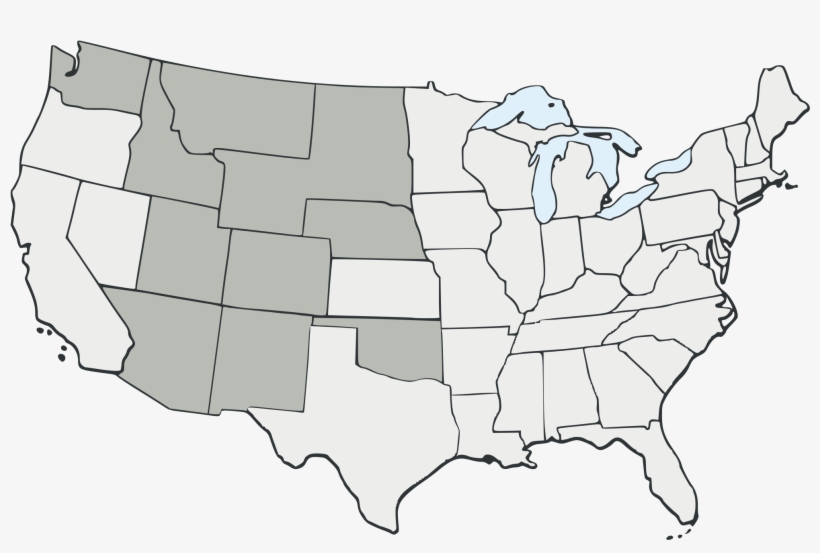 United States Map Outline Png - Eastern Garter Snake Range Map, transparent png #728671