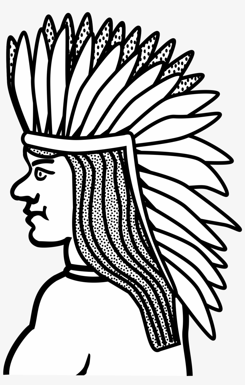 Native Americans In The United States Line Art Drawing - Native Americans Line Art, transparent png #728793