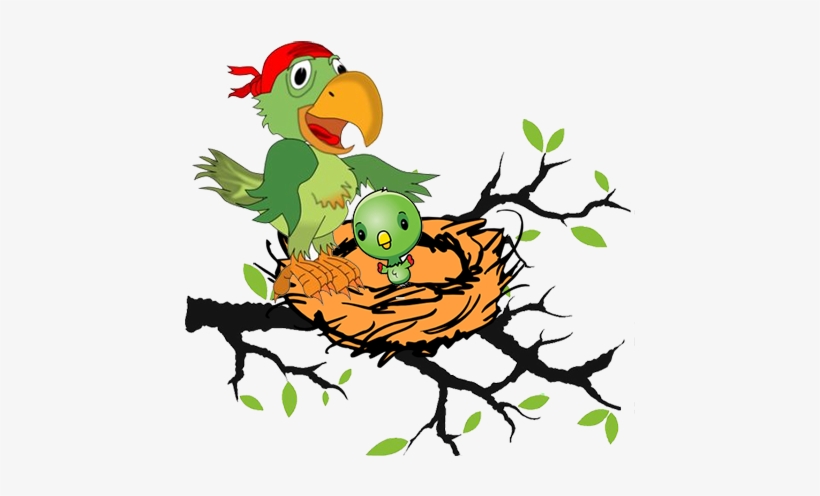 Parrots In Nest - Free Vector Branches, transparent png #728821