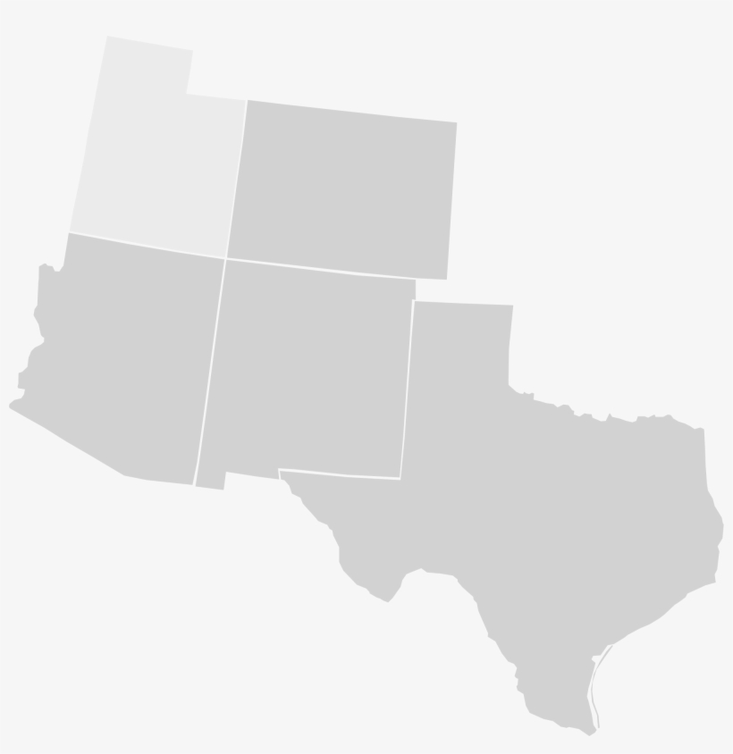 Open - Southwest United States Blank Map, transparent png #728962