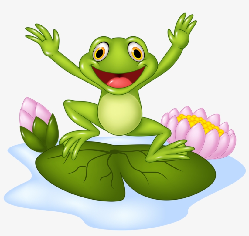 Funny Cartoon Animals Png - Frog Jumping Cartoon, transparent png #728963