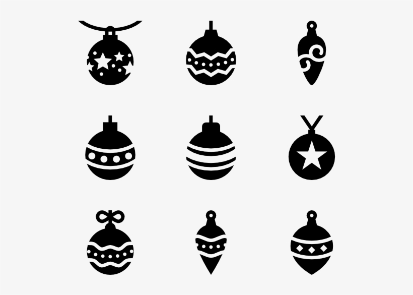 6 Christmas Ball Icon Packs - Christmas Ball Vector Silhouette, transparent png #729251