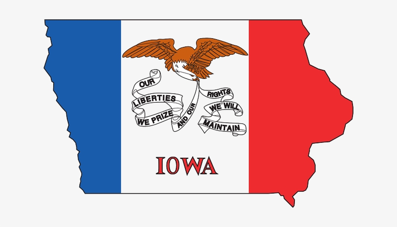 Flag, Outline, States, State, United, America, Iowa - Iowa State Flag, transparent png #729539