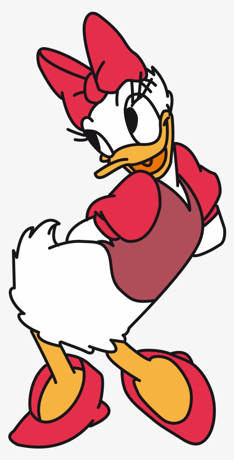 Donald Duck Clipart Love - Daisy Duck Red, transparent png #729628