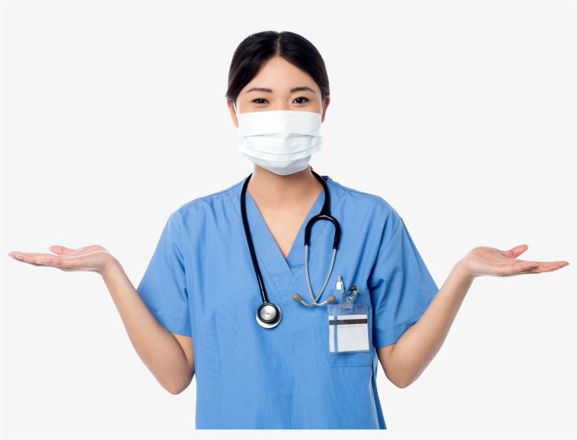 Women Pointing Both Sides Png Image - Surgeon Stock, transparent png #729971