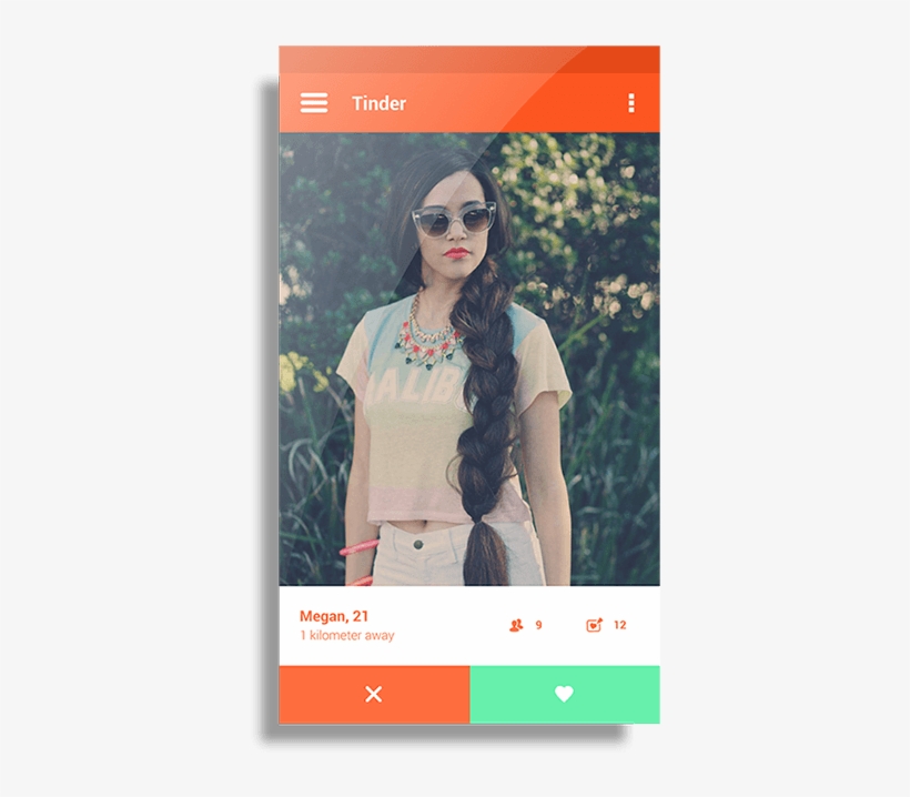 Tinder Material Design - Mobile App, transparent png #729995