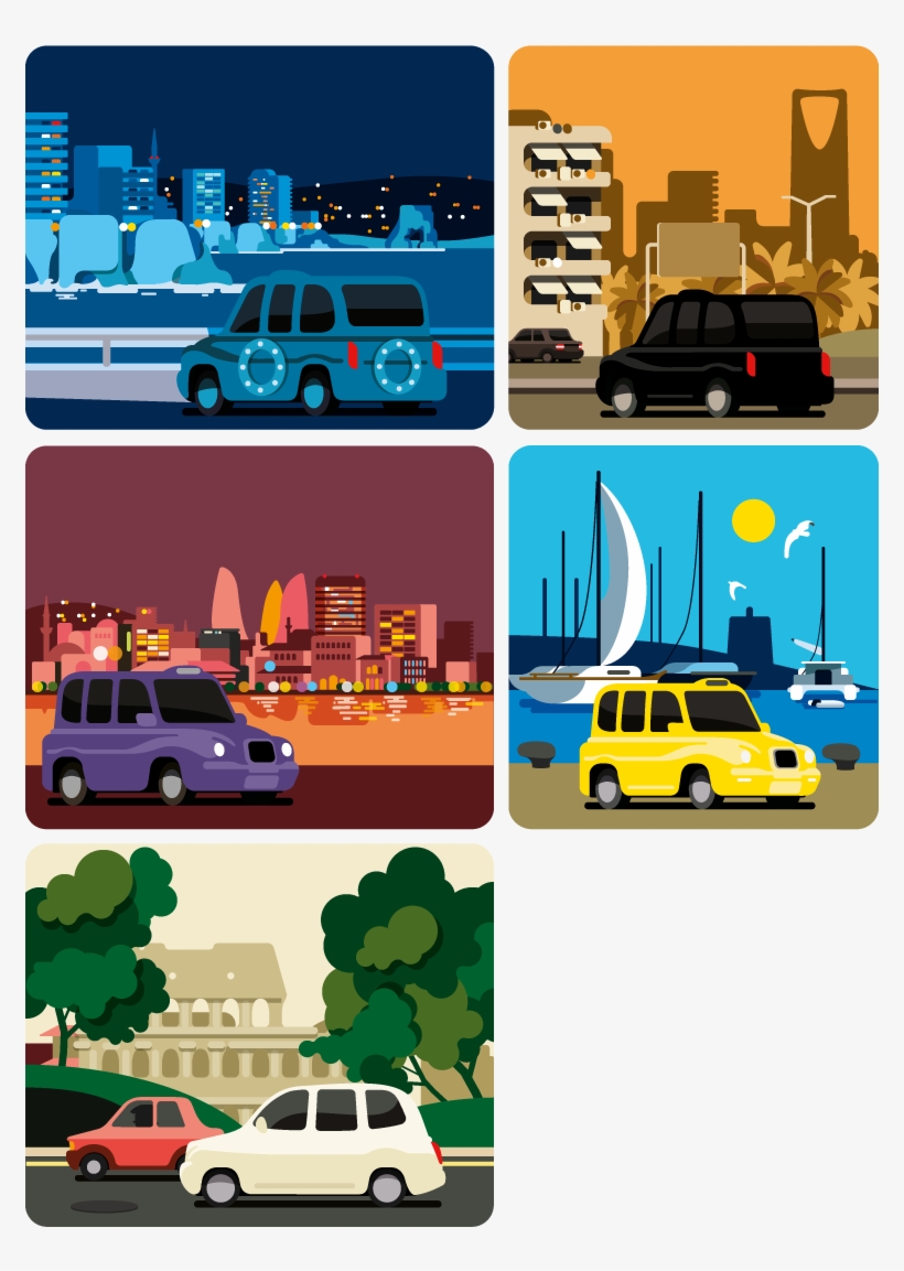 Monocle London Cabs Illustration, transparent png #7200103