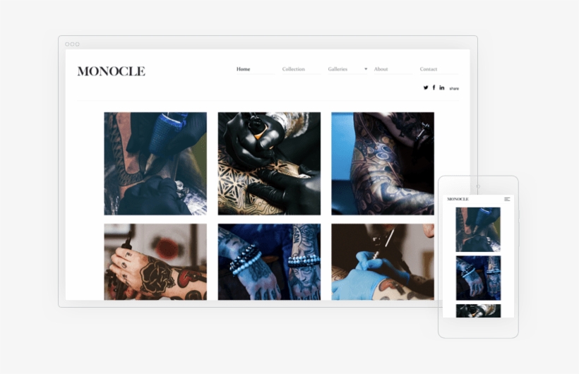 Monocle Theme For Tattoo Artists, transparent png #7200166