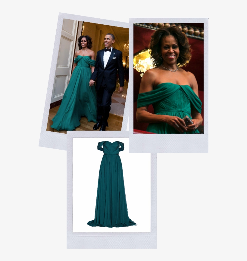 Michelle Wore A Marchesa Gown Attending The Kennedy, transparent png #7200241