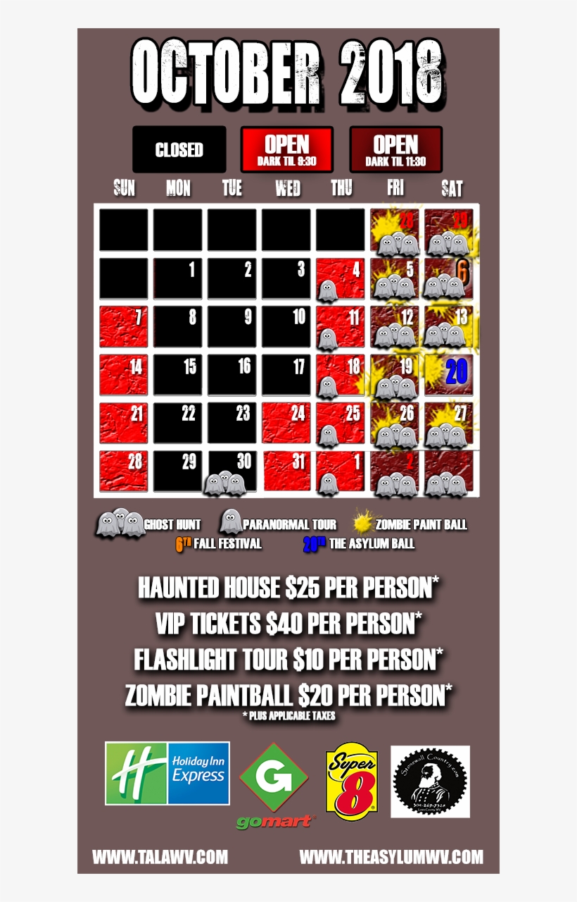 October 2017 Calendar, transparent png #7200330