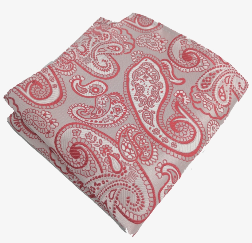 Red/white Paisley Pocket Square, transparent png #7201374