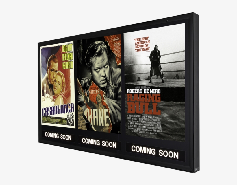 Door Mounted Triple Opening Led Poster Case, transparent png #7201450