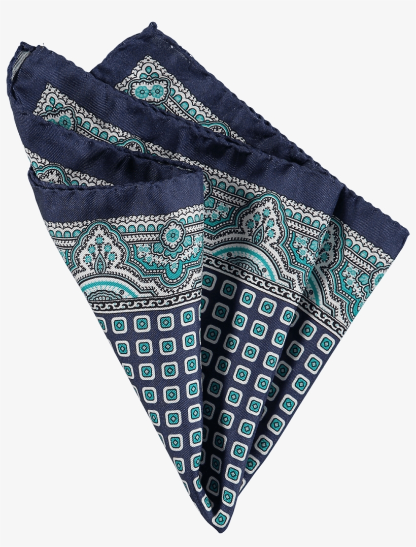 Menswear Accessories Silk Pocket Square Turquoise Paisley, transparent png #7201730