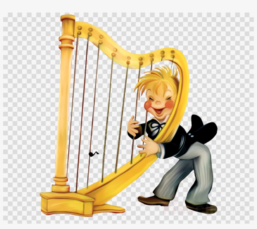 Kid Playing Harp Clipart Harp Clip Art, transparent png #7202059