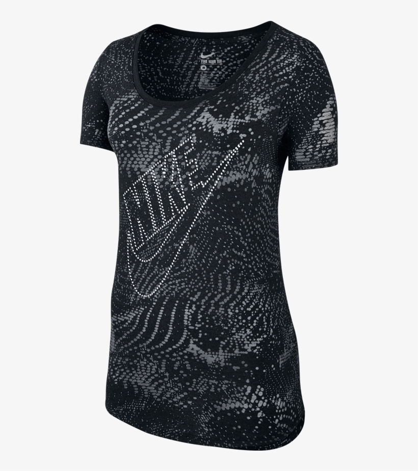 Nike Women's Burnout Glitch Tee Black, transparent png #7203308