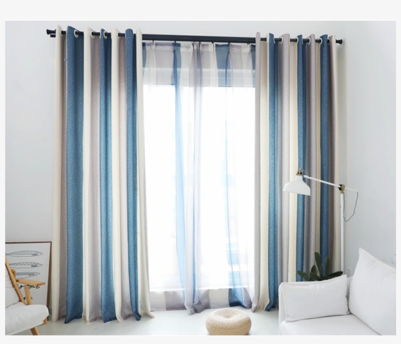 Κουρτινα Etoimh Ραμμενη Me Τρουκς Classic Rayas Blue, transparent png #7203854
