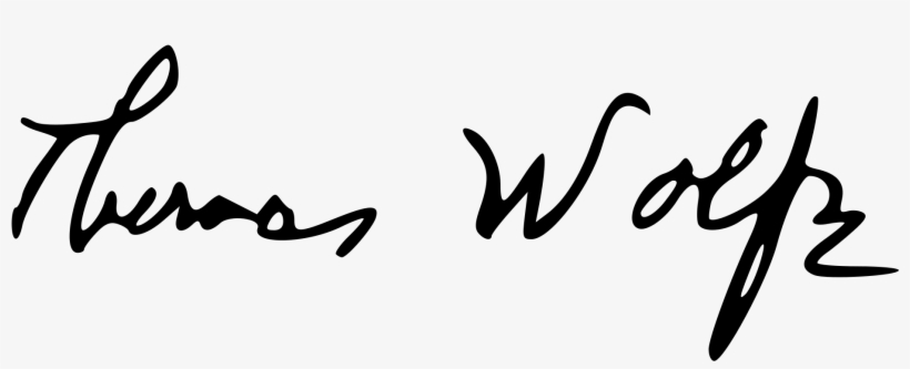 Thomas Wolfe Signature, transparent png #7211589