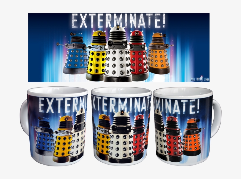 Daleks Exterminate Coffee Mug, transparent png #7212350