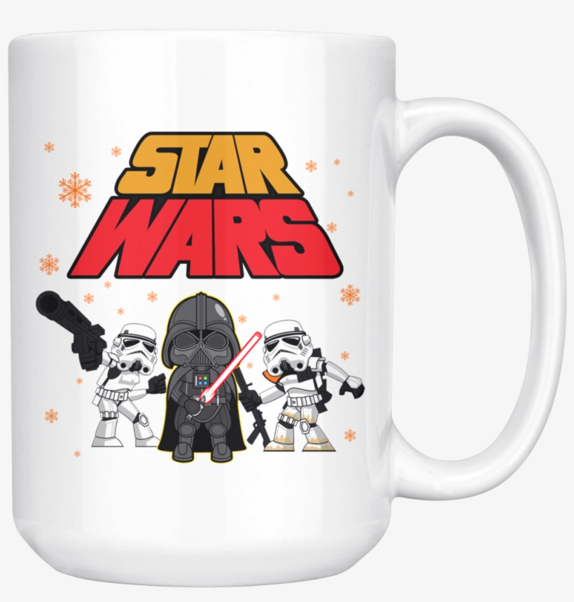 Star Wars Darth Vader And Storm Trooper Chibi Mug, transparent png #7213879