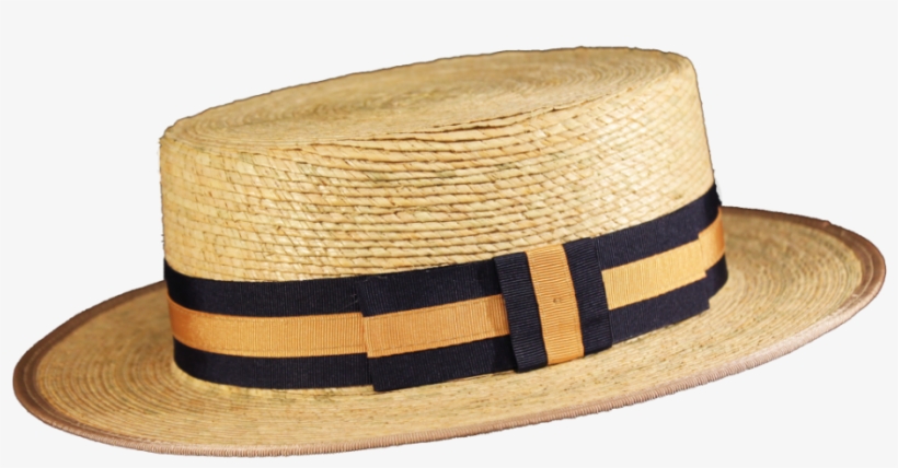 Sombrero Canotier Palma Natural Dorado, transparent png #7220936
