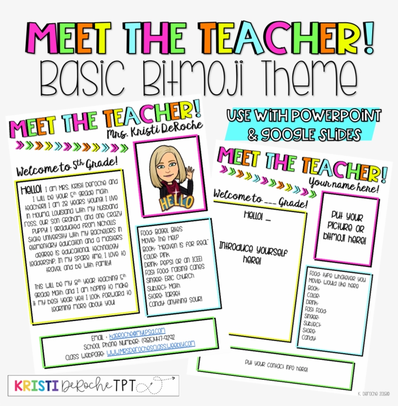 Meet The Teacher Newsletter Editable Add Your Picture, transparent png #7223437
