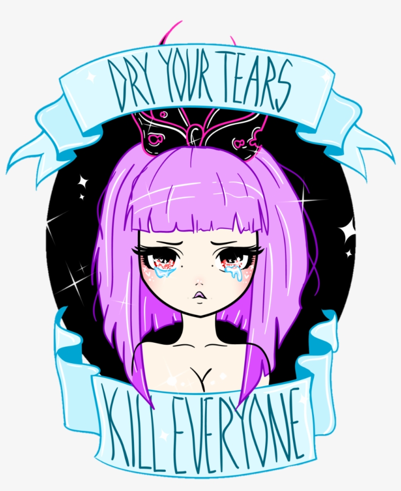 Creepycute Tumblr Tears Sticker Orisitreal Png Tumblr, transparent png #7230637