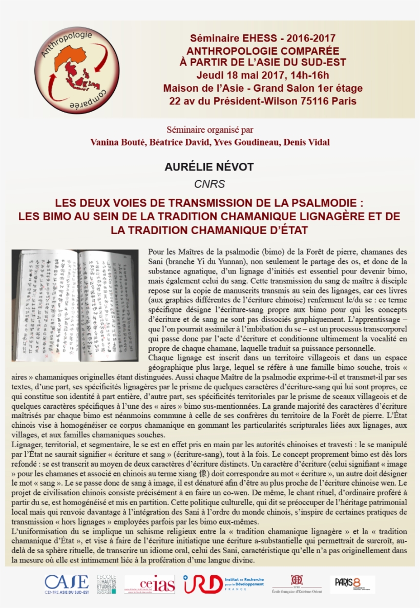 Séminaire Ehess Anthropologie Comparée À Partir De, transparent png #7231575