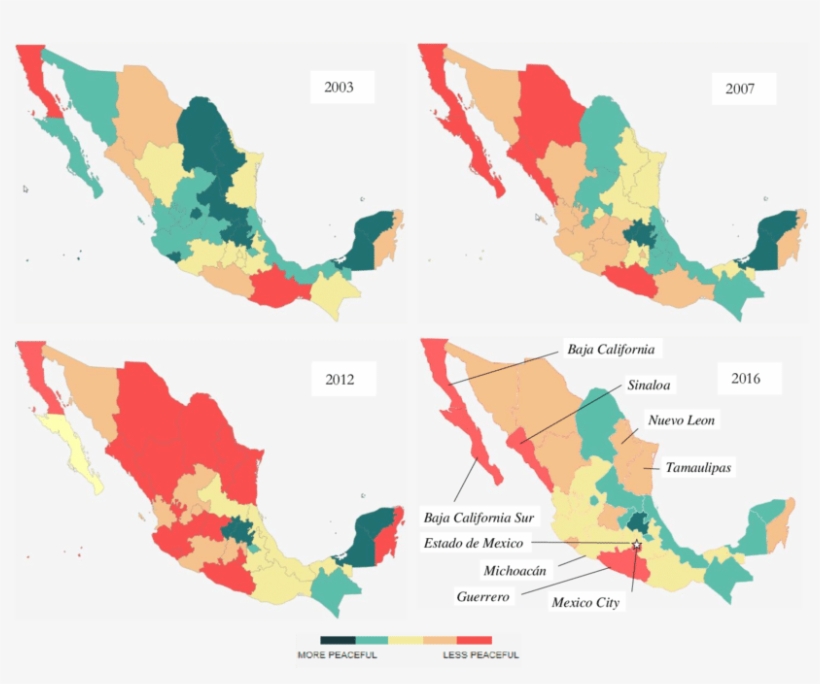 Map Of Milestones In Violence In Mexico, transparent png #7231839