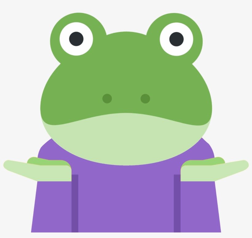 A Shrugging Emoji With A Frog Emoji Head And Green, transparent png #7232085