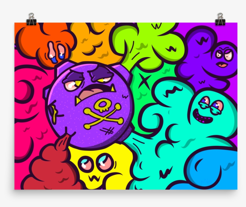 'cloudy Day With Koffing' Poster, transparent png #7233435