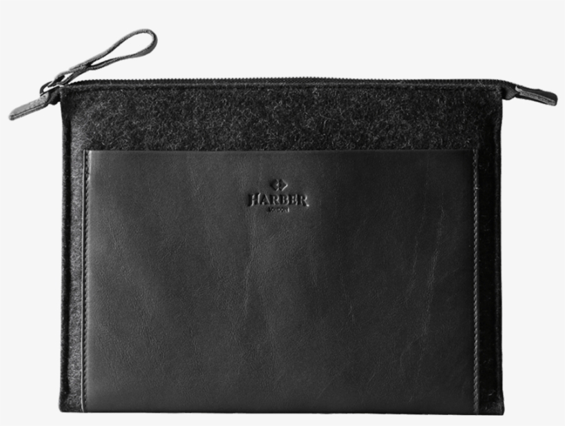 Folio Macbook Leather & Felt Sleeve Sleeve Harber London, transparent png #7233584