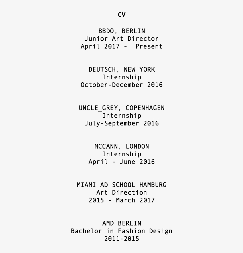 Cv Bbdo, Berlin Junior Art Director April, transparent png #7234375