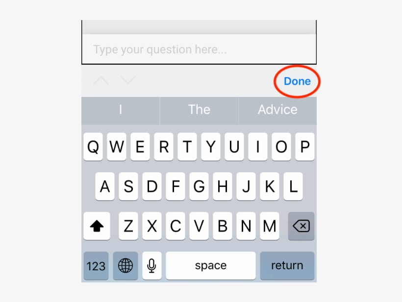 How To Change "done" Button Title Of Uiwebview Keyboard, transparent png #7235278