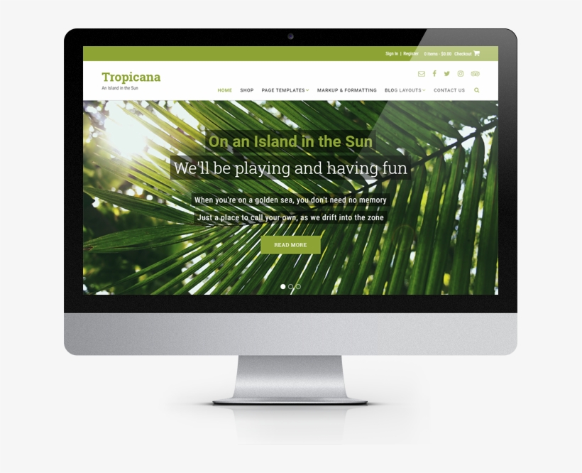 Tropicana Wordpress Theme, transparent png #7236136