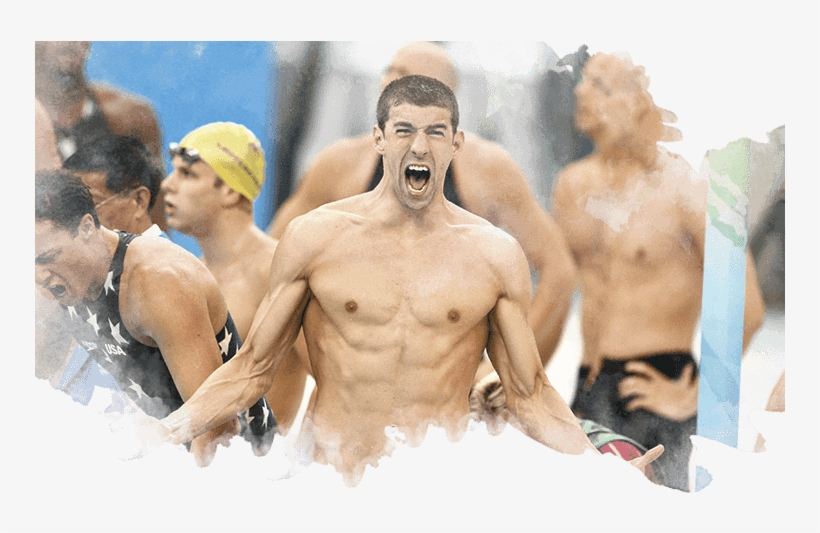 10 Michael Phelps Tras La Victoria De Su Equipo En, transparent png #7237228